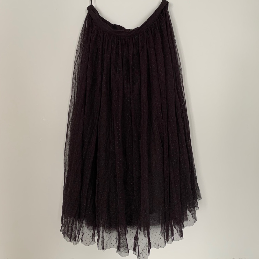 donna morgan sheer skirt